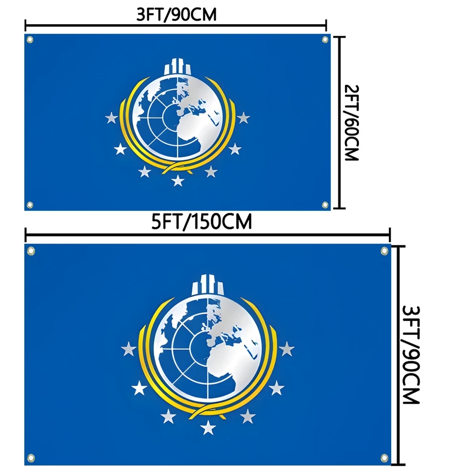 Super Earth Flag Helldivers 3x - đánh giá và giá Fallout Cosplay Prop
