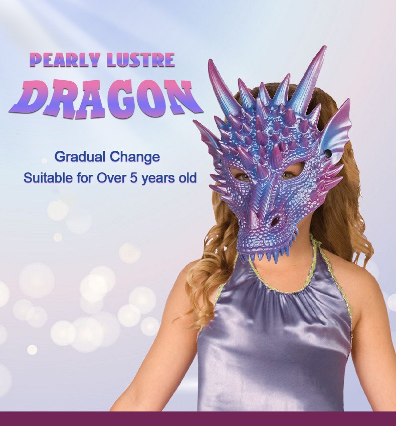 Pearl Blue Dragon Mask 3D Prin - đánh giá và giá Cosplay Prop Blueprints